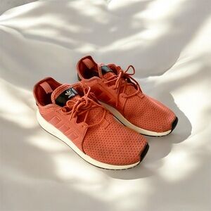 Adidas Coral Peach Pink Orange Trace Scarlet Running Shoes Men 5.5 Women 7